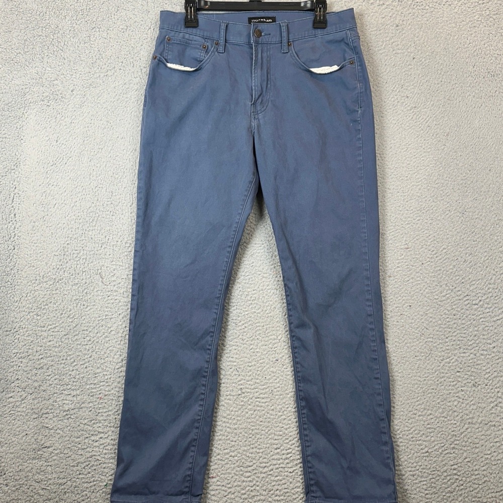 Lucky Brand 121 Jeans Mens 33X30 Slim Straight Blue Stretch 5-Pocket Denim EUC